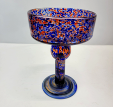 Margarita Confetti Glass Jay Weberling San Miguel Blue Orange Hand Blown - $12.97