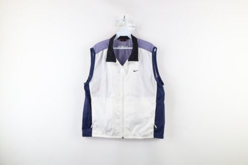 Primary image for Vintage 90s Nike Womens Large Travis Scott Mini Swoosh Windbreaker Vest Jacket