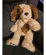 Build A Bear Dog Plush Shaggy Fur Tan Brown Spotted Stuffed Animal Toy 1... - $19.77