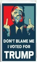 3X5 Trump 2024 Middle Finger Don&#39;t Me I Voted For Trump Flag Vertical Banner - £15.06 GBP