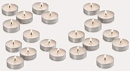 Paraffin Wax White Tea Light Candles Smokeless Scented Floating Tea Cup tealight - £13.66 GBP