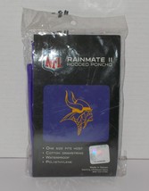 NFL Minnesota Vikings Rainmate II Hooded Poncho ONE SIZE Waterproof NEW - $278.58 MXN