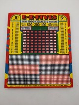 Unpunched Vintage E-Z-FIVES 5 Cent Punch Cigarette Board With Punch - £35.57 GBP