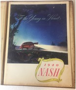 1940 NASH &quot;The Only Car&quot; Car Dealer Showroom Sales Brochure Book 16&quot;x13&quot; - $29.35