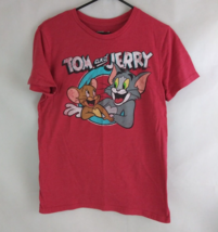 Tom &amp; Jerry Red Graphic Distressed T-Shirt Unisex Size Small - £7.77 GBP