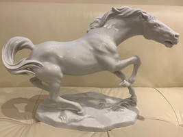 Vintage Large Wien Augarten Austria White Horse Sculpture, Signed Robert Ullmann - £554.87 GBP