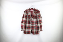 Vtg 60s Rockabilly Mens 40L Wool Blend 2 Button Sport Coat Suit Jacket P... - £69.78 GBP