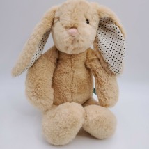 Manhattan Toy Bunny Rabbit Beige tan Plush Black Polka Dot Ears 14” - £19.82 GBP