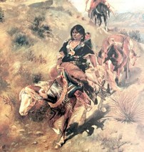Bringing Home Meat Native Americans 1978 Old West Print Russell LGAD99 - £39.32 GBP