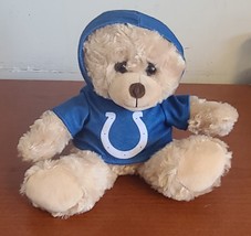 NFL Colts PLUSH Bear GOOD STUFF I LOVE COLTS BEAR In HOODIE 9 Inch Sitting. - $20.37