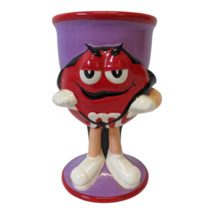Halloween Cup &#39;Red Vampire Devil&#39; M&amp;M Candy Ceramic Goblet 2002 Galerie - £14.38 GBP