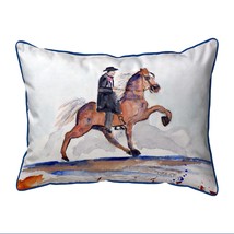 Betsy Drake Brown Walking Horse Small Indoor Outdoor Pillow 11x14 - £38.65 GBP