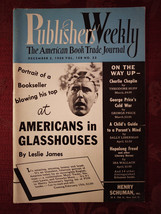 PUBLISHERs WEEKLY Book Trade Journal Magazine December 27 1950 Leslie James - $16.20