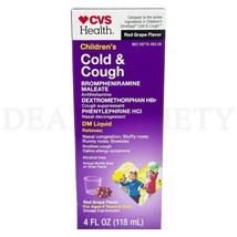 CVS Health Children&#39;s Cold &amp; Cough DM Liquid ? Red Grape Flavor, 4oz - $13.61 CAD