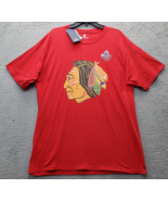 NHL Chicago Blackhawks Fanatics Shirt Ice Hockey Mens XL Red Casual Shor... - $591.26 MXN