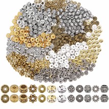 600Pcs Spacer Beads Jewelry Bead Charm Spacers Alloy Spacer Beads For Jewelry Ma - £27.32 GBP
