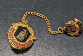 Vintage Deutschen Verein WHS 1964 - German Assoc. - Lapel Pins with Chain - £19.38 GBP