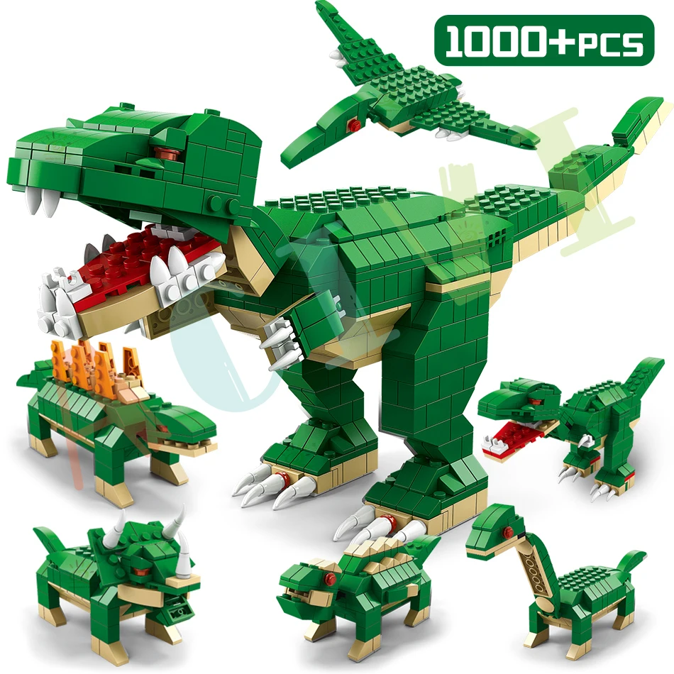 ACIVI 6in1 Jurassic Dinosaurs Tyrannosaurus Building Blocks 1000pcs Dino Park - £9.27 GBP+