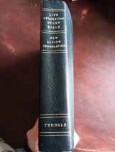 Life Application Study Bible NLT Large Size Black Bond Leather Red Letter Tyndal - $49.50