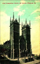 6th Avenue Presbyterian Church Pittsburgh Pennsylvania PA 1912 DB Postcard - £4.06 GBP