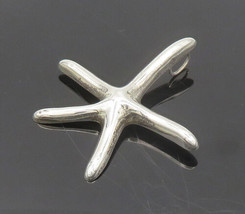 925 Sterling Silver - Vintage Shiny Hollow Smooth Starfish Pendant - PT15346 - £34.77 GBP