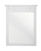 31 in. W x 25 in. H Framed Rectangular Bathroom Vanity Mirror in White - £75.92 GBP