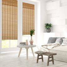 Thy Collectibles Cordless Bamboo Roman Window Blind Sun Shade, Light Filtering R - £27.90 GBP+