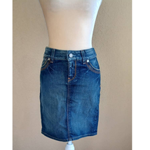 Guess Premium Denim Blue Jean Mini Midi Skirt 26 - £18.64 GBP