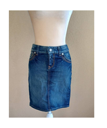 Guess Premium Denim Blue Jean Mini Midi Skirt 26 - £18.69 GBP