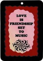 5104LS 5&quot; x 7&quot; Laminated Sign Love Is Friendship Set To Music Saying Great Gifts - £6.37 GBP
