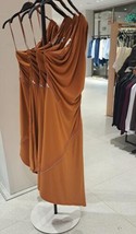 ZARA BNWT 2025. ORANGE BURNT ASYMMETRIC ZIP DRESS. 4886/003/615 - $67.57