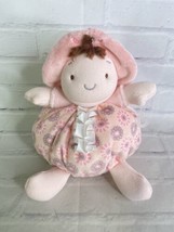 Ebba Aurora My First Doll Breanna Soft Plush Stuffed Pink Dress Brown Hair - £55.38 GBP