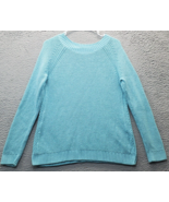 Talbots Sweater Womens M Blue Knitted Long Sleeve Lightweight Crew Neck ... - $458.25 MXN