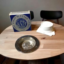 Vintage NOS Avon Buffalo Nickel Metal Soap Dish Ash Tray Original Box Tr... - $14.37