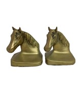 2 Vintage Bronze Horse Head Bookends  - $24.95