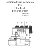 Elna Lock T33, T34, T34D SERVICE MANUAL Hard Copy - £12.58 GBP