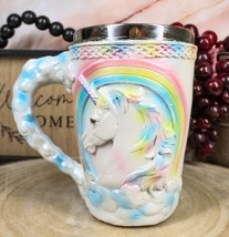 Ebros Sacred Rainbow Unicorn Mug 12oz Celtic Knots Rim Tankard Coffee Cu... - $27.99