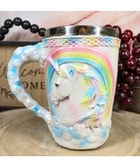 Ebros Sacred Rainbow Unicorn Mug 12oz Celtic Knots Rim Tankard Coffee Cu... - $39.30 CAD
