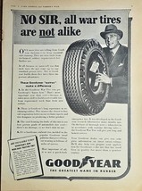 GOOD YEAR - &quot;Greatest Name In Rubber&quot; 1943 Vintage Print Ad - WWII-War T... - $20.40 CAD