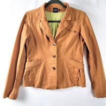 Cruel Girl Womens Blazer Style Jacket Size M Button Up Light Orange Lime... - £13.18 GBP