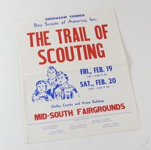 Vintage 1980&#39;s Chickasaw Council The Trail of Scouting Program w/ Map Bo... - $11.57