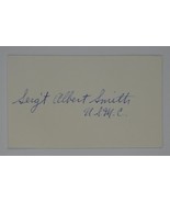 Albert J Smith Signed 3x5 Index Card Autographed Medal Of Honor - $39.59