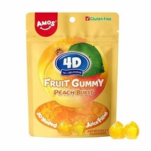 AMOS 4D Peach Burst Fruit Gummy - 3oz  Tik Tok Viral - $4.45