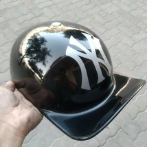 Motorcycle Helmet Baseball Cap strong fiberglass custom paint Black &amp; si... - $188.00