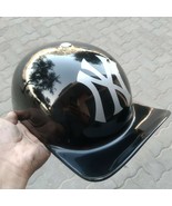 Motorcycle Helmet Baseball Cap strong fiberglass custom paint Black &amp; si... - $188.00