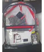 Eastsport Spark Clear Backpack 2 pc Set 16&quot;x12&quot; Red and Navy trim - $10.96 CAD