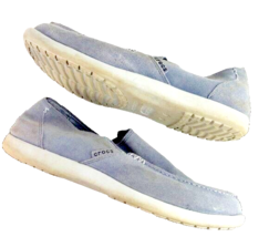 Crocs Men&#39;s Brushed Gray Suede Slip On Shoes Sz 13 - £21.35 GBP