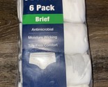 George ~ 6-Pair Mens Brief Underwear Cotton Tag Free White ~ 2XL (44-46) - $21.14