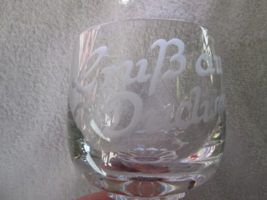 &quot;Grub aus Dudweiler&quot; crystal glass, digging up Dudweiler Germany, etched glass - £15.63 GBP