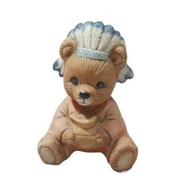 Homco Bear Figurine #5312 Fall Thanksgiving Autumn Native American Replacement - £3.88 GBP